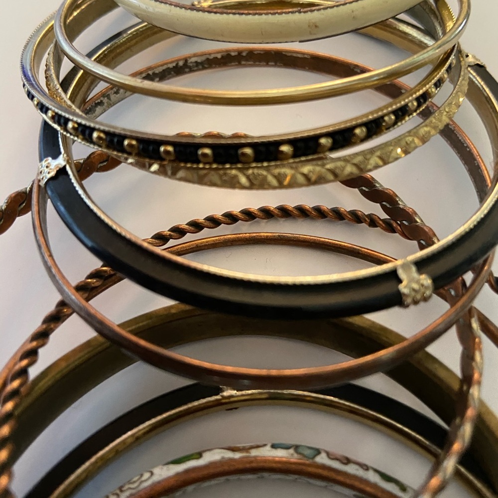 Bundle of bracelets and bangles